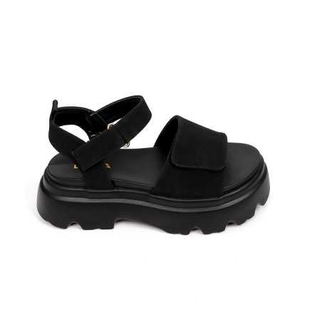 Sandales compensées à bride Velcro Réf: 80021- 4